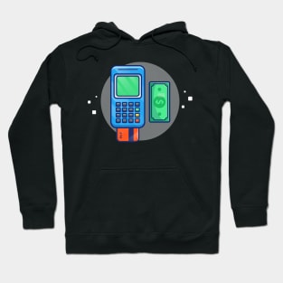 Electronic Data Capture With Bank Card And Money Cartoon Hoodie